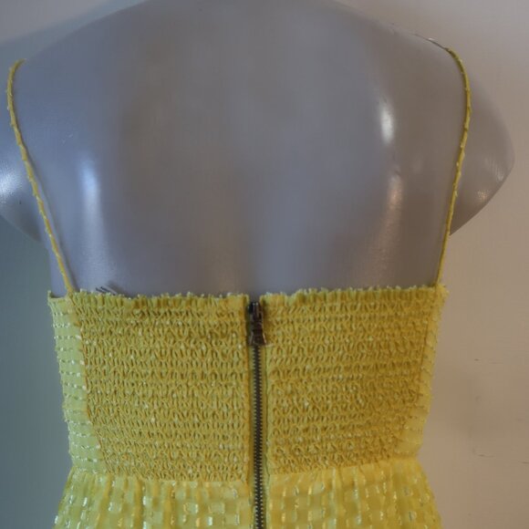 NWT Womens Alice + Olivia Sunflower Yellow Maxi Dress 2 - Picture 7 of 8